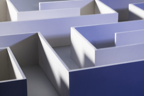 Closeup of a maze.