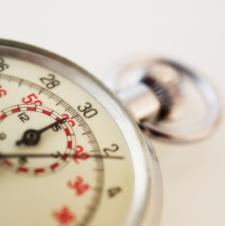 Closeup of a stopwatch.