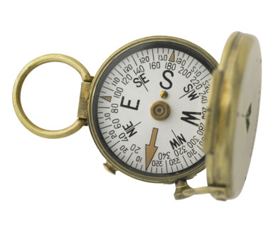 Antique compass with lid.