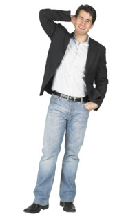 An average guy in jeans.