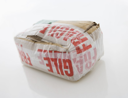 Bulky package with fragile tape.