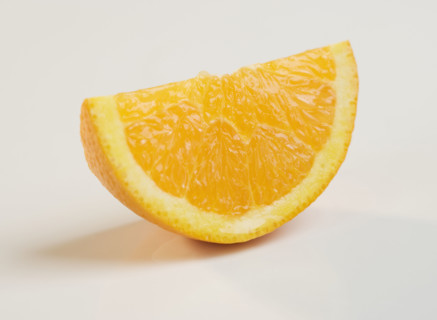 Closeup of orange slice.