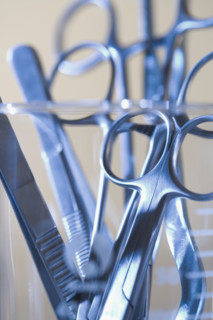 Still life of medical instruments.