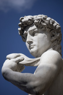 Michelangelo's David in the Piazza della Signoria Florence Italy.