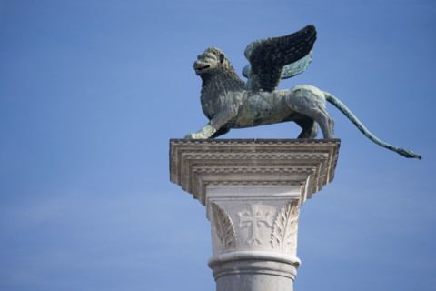 Lion of St Mark's Square/ Piazza San Marco Venice Italy.