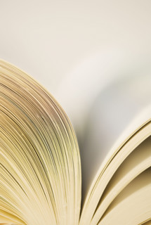 Closeup of an open book.