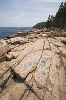 Rocky coast near Otter Cliffs Acadia Maine.