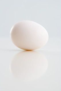 Closeup of a whole egg.