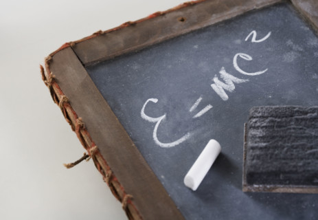 Still life of Einstein's law of relativity.