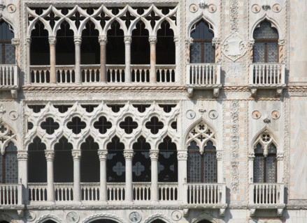 Ca' d'Oro palace on the Grand Canal Venice Italy.