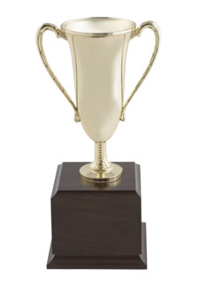 Closeup of a trophy.