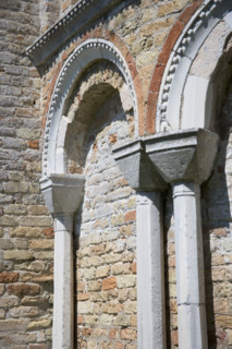 Byzantine arches Church of Santa Fosca Torcello Italy.