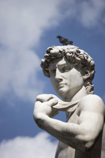 Michelangelo's David in the Piazza della Signoria Florence Italy.