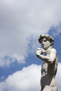 Michelangelo's David in the Piazza della Signoria Florence Italy.