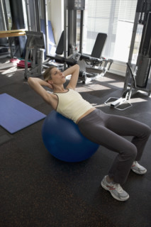 Woman working out.