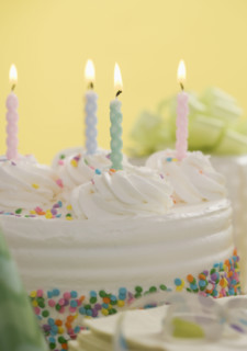 Cake and presents for special occasion.