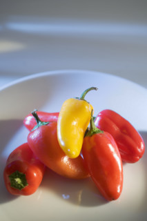 Closeup of peppers.
