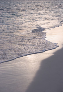 Deserted beach scene.
