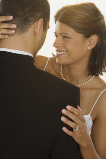 Portrait of bride and groom.
