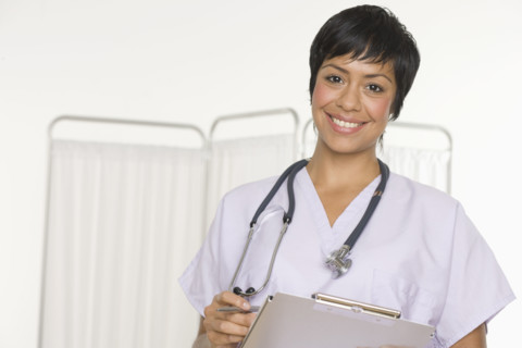 Portrait of female health practitioner.