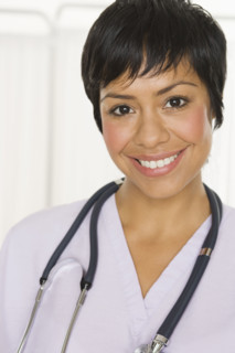 Portrait of female health practitioner.