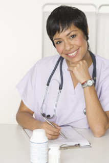 Portrait of female health practitioner.