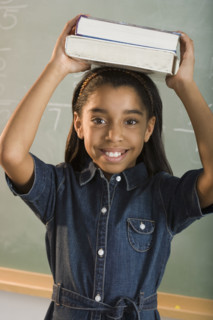 Young girl in classroom.