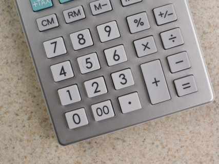 Still life of a calculator.