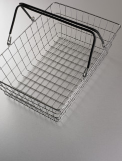 Still life of empty shopping basket.