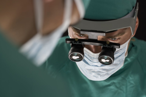 Surgeon at work.