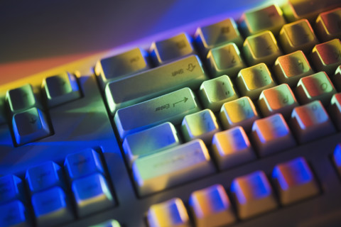 Still life of computer keyboard.