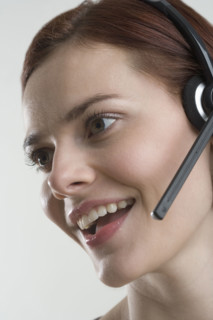 Female customer service representative.
