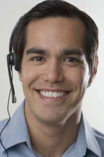 Male customer service representative.