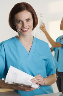 Portrait of a female medical worker.