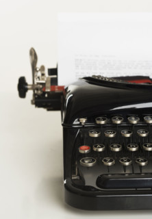 Still life of a typewriter.