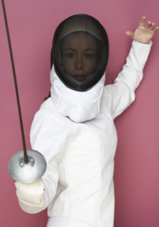 Portrait of a fencer.