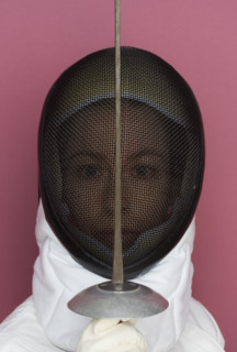 Portrait of a fencer.