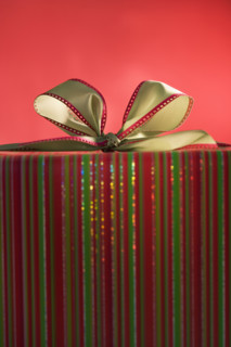 Still life of Christmas present.