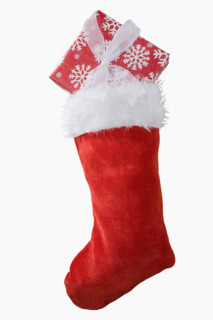 Christmas stocking with gift.