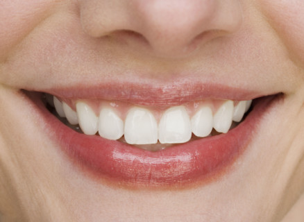 Close up of a smile.