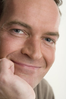 Closeup of a cheerful man.