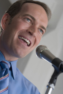Man giving a speech.