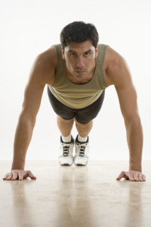 Man doing pushups.