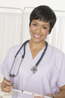 Portrait of female health practitioner.