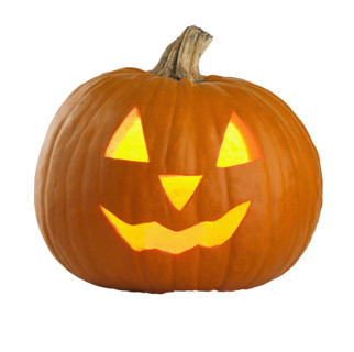 Still life of a jack o lantern.