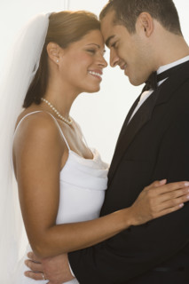 Portrait of bride and groom.