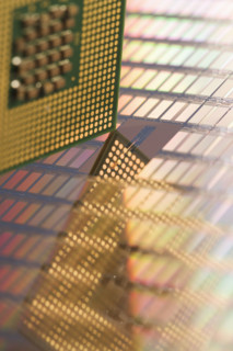 Close up of computer chip.