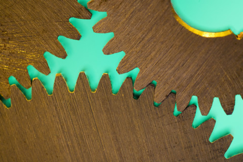 Close up of cog wheels.