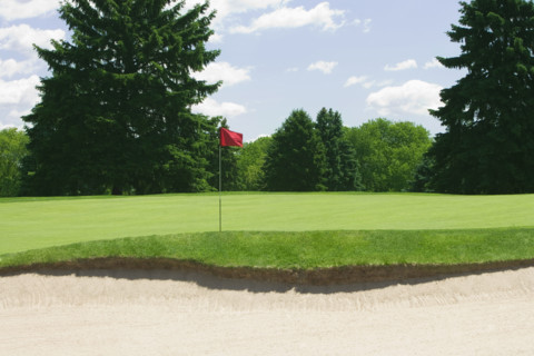 Detail of golf course sand trap.