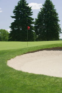 Detail of golf course sand trap.